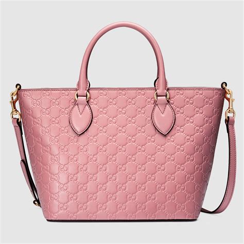 gucci pink flower tote|light pink Gucci handbag.